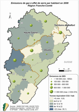 Emissions de GES par habitants